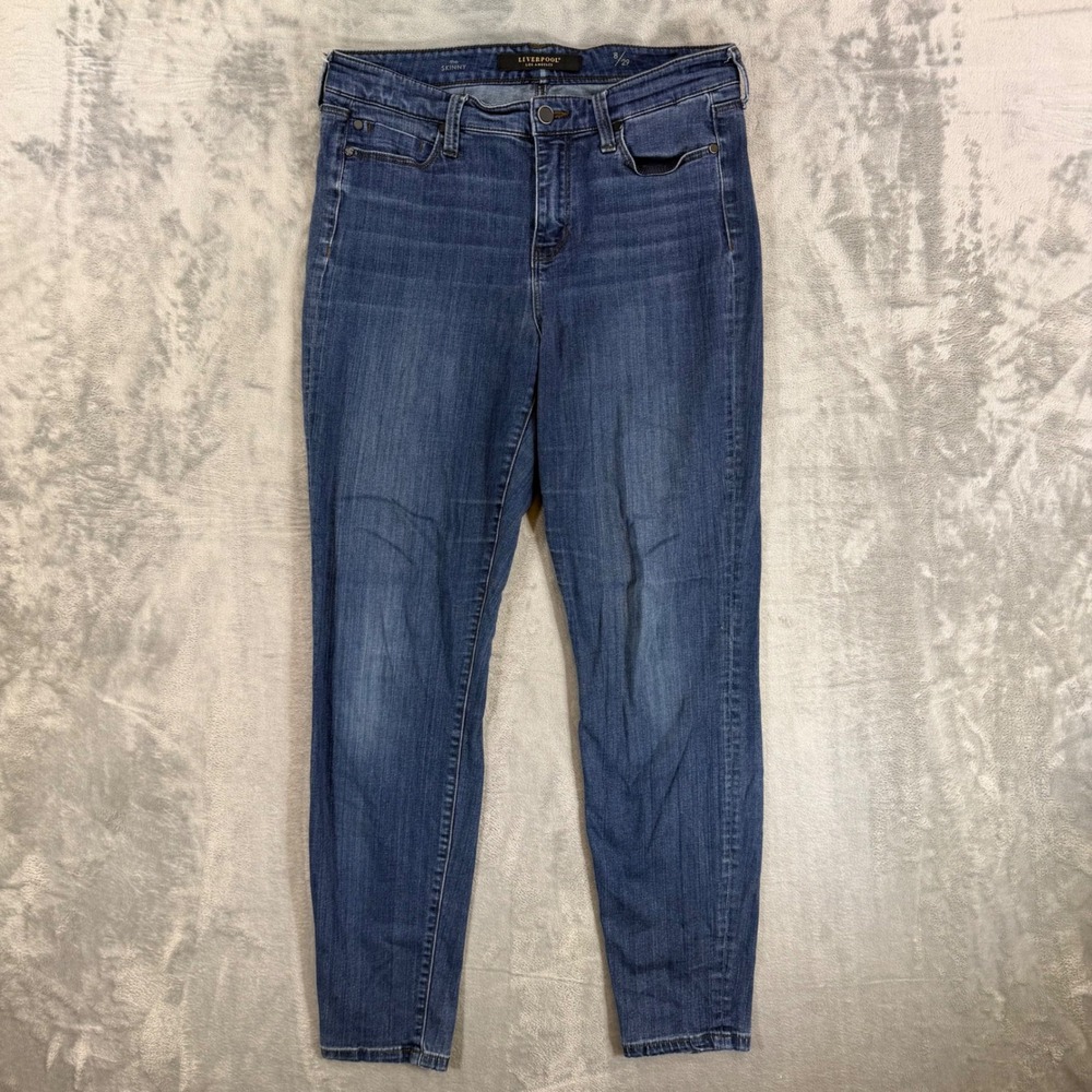 Liverpool Skinny Jeans Women's‎ Size 8/29 Blue Dark Wash Stretch Denim Pants